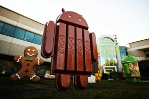 Android KitKat-figur uden for Googleplex