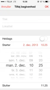 iPhone kalender
