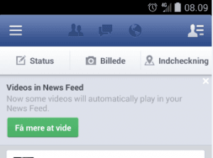 Automatisk afspilning af videoer nu på Facebook til Android