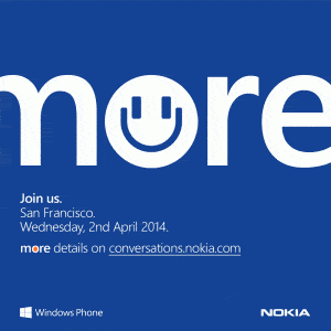 Nokia invitation til event den 2. april