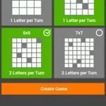 Screenshots fra applikationen SquareWords