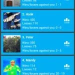 Screenshots fra applikationen SquareWords