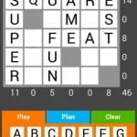 Screenshots fra applikationen SquareWords