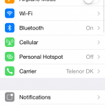 iOS 8 beta screenshot