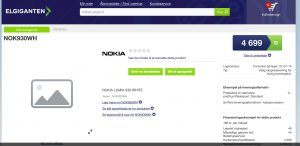 Screenshot af Lumia 930 Elgiganten