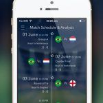 Screenshots fra SocialSoccer App til World Cup