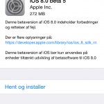 iOS 8 beta 5 (Screenshot: Andreas Pedersen)