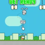 Screenshots fra spillet Swing Copters