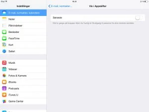 Her er "Seneste" slået fra