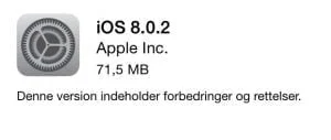 iOS 8.0.2 opdatering