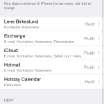 Screenshots af hvordan du slår push-mails fra