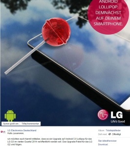 LG lover Android opdatering