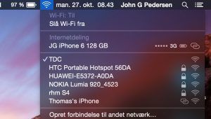 Screenshot WiFi Macbook