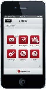 E-boks kan bruges fra mobilen.