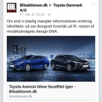 Skærmbillede af Facebook