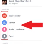 Skærmbillede af Facebook