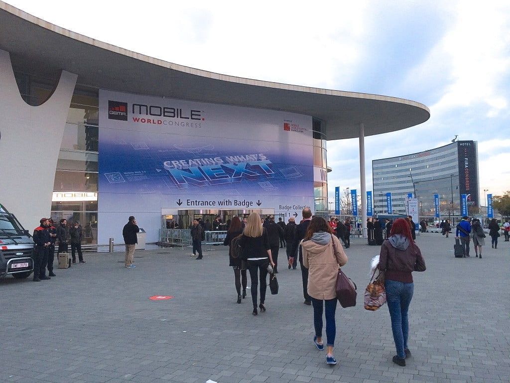 Indgangen til Mobile World Congress 2014 (Foto: MereMobil.dk)