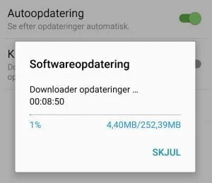 S6 opdatering d