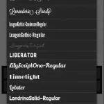 Billeder fra Phonto applikationen fra Google Play Store