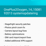 OnePlus 2 opdatering