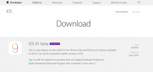 iOS 9.1 beta er frigivet til udviklerne