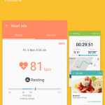 Screenshots fra S Health applikationen