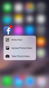 Facebook understøtter nu 3D Touch på iPhone 6S og iPhone 6S Plus
