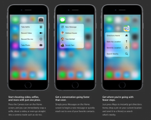 3D Touch på Apple iPhone 6S og iPhone 6S Plus (Foto: Apple)