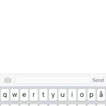 Screenshots af tastaturet til iPhone