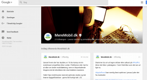 MereMobil.dk på Google+