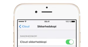 iOS sikkerhedskopi