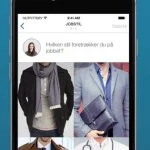 Screenshots fra applikationen Outfittery