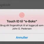 Login med Touch ID på E-boks (Foto: MereMobil.dk)