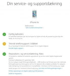 TJek af support og service på iPhone og iPad (Foto: MereMobil.dk)