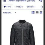 Screenshots fra DBA's redesignede Android-applikation