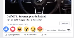 Facebook Reaction (Foto: MereMobil.dk)