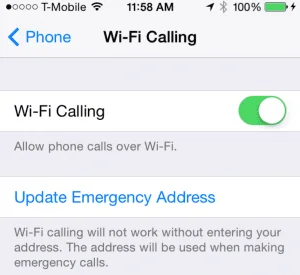 Wi-Fi calling på iPhone