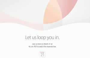 "Let us loop you in"-eventen holdes den 21. marts 2016 kl. 19 (Foto: Apple)