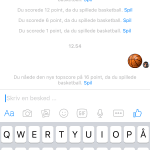 Screenshots fra Basketball i Facebook Messenger applikationen (Foto: MereMobil.dk)