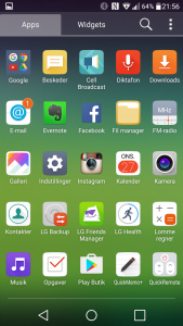 App Drawer opdatering til LG G5 (Foto: MereMobil.dk)
