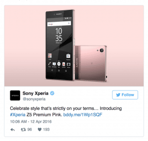 Sony Xperia Z5 Premium i pink (Foto: Sony)