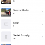 Screenshots af funktionen "Skjult" i Foto-applikationen på iPhone (Foto: MereMobil.dk)