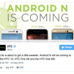 HTC 10, HTC One A9 og HTC One M9 får alle Android N (Kilde: HTC)