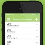 Screenshots fra appliaktionen Valuta+