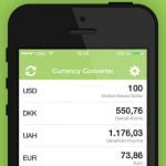 Screenshots fra appliaktionen Valuta+