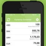 Screenshots fra appliaktionen Valuta+