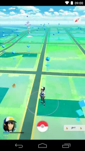 Screenshots fra spillet Pokémon Go