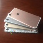 Lækket billede af prototyper på iPhone 7 - de fire farvevarianter er umiddelbart som på iPhone 6S(Foto: Macitynet.it)