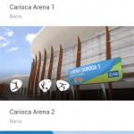 Screenshots fra applikationen Rio 2016