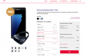 Flere teleselskaber får først Galaxy Note 7 på lager fra den 9. september (Kilde: Call Me)